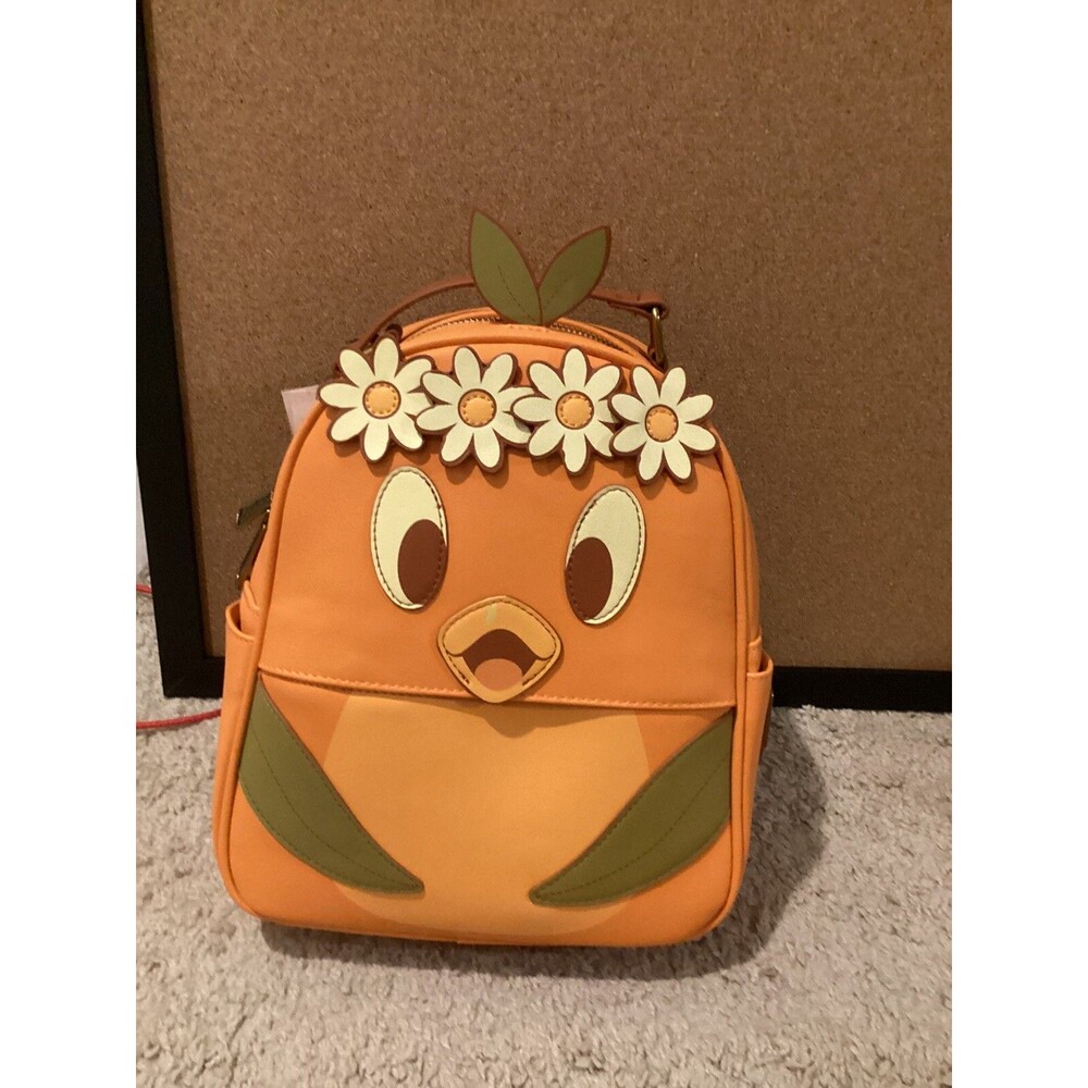 Loungefly Disney Parks Orange Bird Epcot Flower & Garden Festival Mini Backpack